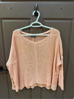 Wooden Ships small/mediumLoose Knit Peach Sweater - Women's Lightweight Pullover